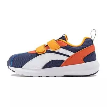 Li Ning Kids Sports Lifestyle Series Little Agan Sports Trend Низкие повседневные туфли Детская повседневная обувь Синий Белый Оранжевый YKAP148-97 25