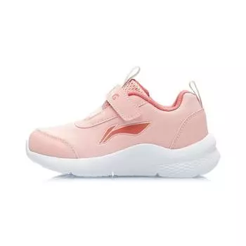 Li Ning Kids Sports Lifestyle Series Мягкая удобная нескользящая износостойкая дышащая повседневная обувь Детская повседневная обувь оранжевого и розового цвета YKNR052-12 26