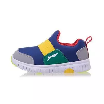 Li Ning Kids Sports Lifestyle Series Нескользящие амортизирующие легкие повседневные туфли Детская обувь Серо-голубой YKNR106-17 27