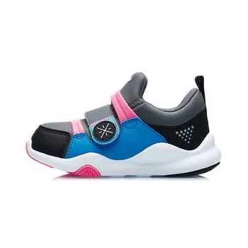 Li Ning Kids Sports Lifestyle Series Светоотражающие нескользящие амортизирующие износостойкие повседневные туфли Детская повседневная обувь Серый Синий Розовый YKNR150-3 31