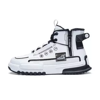 Li Ning Kids Sports Lifestyle Series Synthetic Leather Journey 3.0 V2 Cushioning Rebound Повседневные высокие кроссовки Детские кроссовки YKCT142-25 31