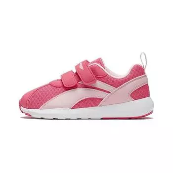 Li Ning Kids Sports Lifestyle Series Velcro Нескользящие амортизирующие износостойкие дышащие легкие повседневные туфли Детская повседневная обувь YKAP148-30 28