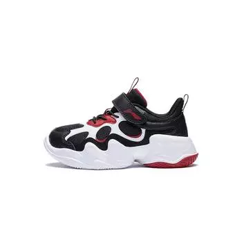 Li Ning Kids Sports Нескользящие износостойкие низкие кроссовки для бега Детские кроссовки для бега Черный Белый YKNT010-1 25