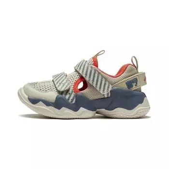 Li Ning Kids Sports Trend Нескользящая амортизирующая прочная легкая повседневная обувь Детская повседневная обувь серого цвета YKNS048-61 25