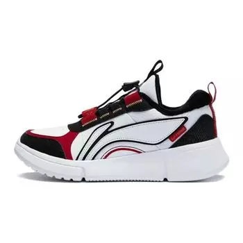 Li Ning Kids Sports Trend Нескользящие износостойкие теплые флисовые низкие повседневные туфли Детские кроссовки Белые YKCS192-15 37