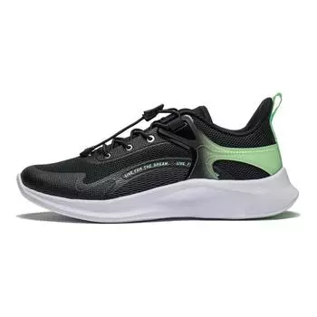 Li Ning Kids Sports Trend Низкие повседневные туфли Детская повседневная обувь Черный Зеленый YKCU038-7 32