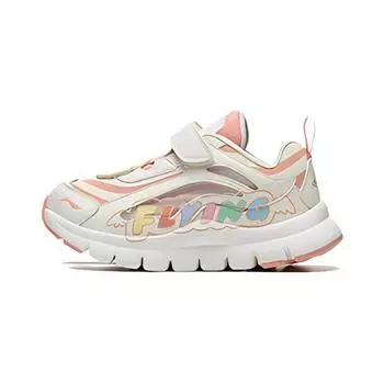 Li Ning Kids Table King X нескользящие износостойкие низкие спортивные повседневные туфли детские кроссовки белые розовые YKNS144-4 26