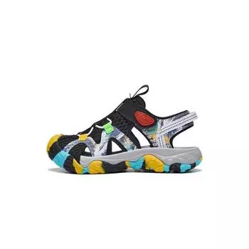 Li Ning Kids Trekking 1.5 Sports Trend нескользящие износостойкие легкие сандалии Rebound детские сандалии черные белые YKKT004-3 25