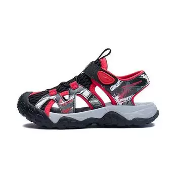 Li Ning Kids Trekking Удобные повседневные сандалии Детские сандалии Черный Красный YKKS006-1 26