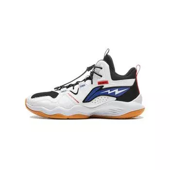 Li Ning Kids удобные нескользящие амортизирующие прочные дышащие баскетбольные кроссовки детские белые YKBT090-11 36