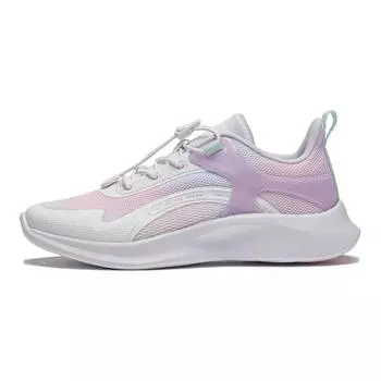 Li Ning Kids Удобные нескользящие износостойкие повседневные туфли с низким верхом Детские повседневные туфли Белые Розовые Фиолетовые YKCU038-2 33