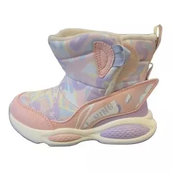 Li Ning Kids Удобные повседневные нескользящие износостойкие низкие ботинки Детские ботинки розового цвета YKNS100-32 25