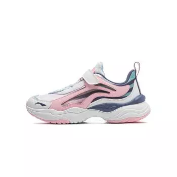 Li Ning Kids Удобные универсальные цветные нескользящие противоударные амортизирующие износостойкие дышащие поддерживающие низкие повседневные туфли YKCU206-2 31