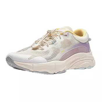Li Ning Kids Удобные универсальные нескользящие амортизирующие низкие повседневные туфли Детские кроссовки светло-фиолетового цвета YKCU068-2 35