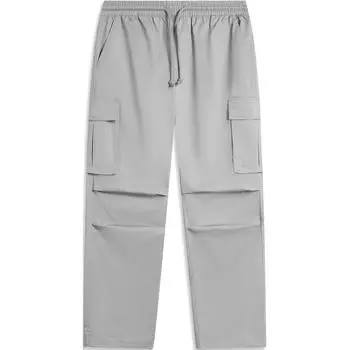 Li Ning Китайская культура Серия однотонные средней талии завязывающиеся шнурком удобные дышащие прямые повседневные брюки унисекс брюки Ultimate-Gray AKXU185-2 S