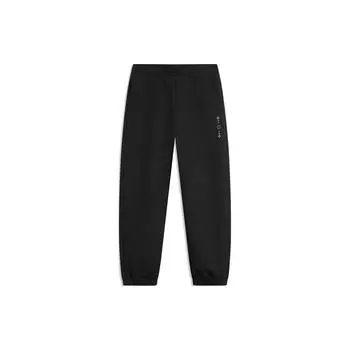 Li-Ning Китайская серия культуры, однотонные свободные вязаные спортивные брюки с манжетами, женские брюки черного цвета AKLT906-4 L