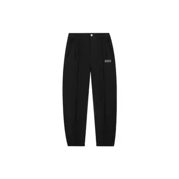 Li Ning китайский иероглиф логотип однотонные свободные спортивные брюки женские брюки черные AKXSB38-2 XS