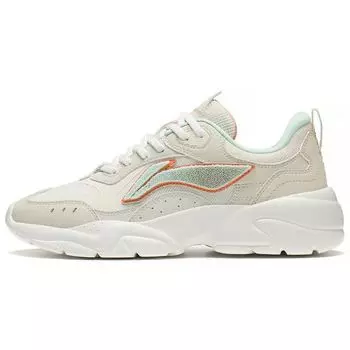 Li Ning Классические низкие спортивные повседневные туфли женские кроссовки Off-White AGCS268-1 37