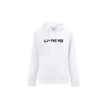 Li-Ning Классический пуловер с логотипом и буквенным принтом, толстовки унисекс, белый цвет AWDTF33-2 S