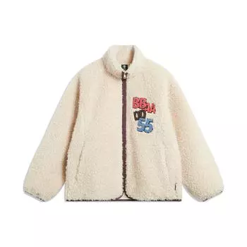 Li-Ning Knitted Lambswool Letter Embroidered Fleece Jacket Men Outerwear Gravel-Gray AFDT885-1 M
