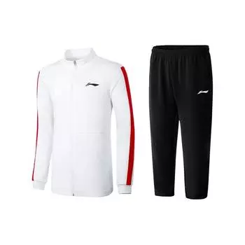 Li-Ning Комплект из толстовок с капюшоном и брюк прямого покроя с цветными блоками, унисекс, толстовки с капюшоном, брюки AWEU005-2 XL