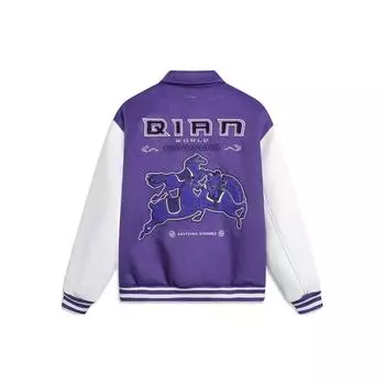 Li-Ning Контрастный цвет Свободная повседневная куртка Мужская куртка Ультрафиолет AFDT913-3 S