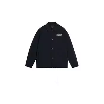 Li Ning Короткая Логотип Повседневная Спортивная Длинный Рукав Хлопковая Куртка Мужская Куртка Черная AJMS121-1 XL