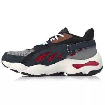 Li-Ning Кроссовки Butterfly из двухслойной замши с нескользящей износостойкой дышащей низкой посадкой для папы, женские кроссовки Cold-Sand-Black AGCN276-4 35