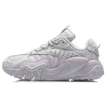 Li-Ning Кроссовки Cat Paw Lite удобные универсальные амортизирующие нескользящие износостойкие низкие женские кроссовки серые AGLQ124-3 40