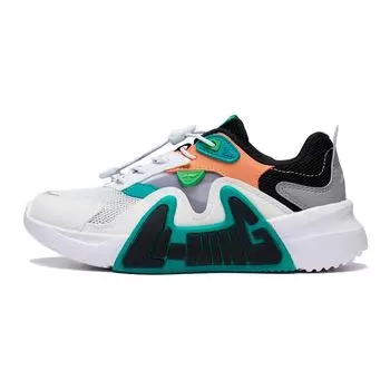 Li-Ning Кроссовки Cloud Non-Slip Shock Absorbing, износостойкие, легкие, спортивные, повседневные, детские, белые, черные, зеленые YKCT072-1 35