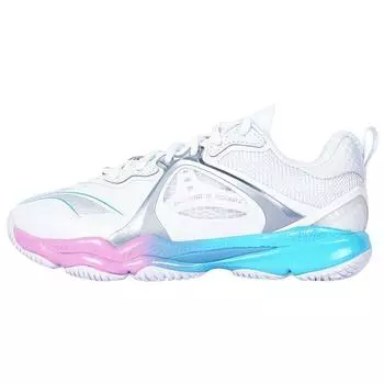 Li-Ning Кроссовки для бадминтона Chameleon 6.0 из ткани с градиентом и амортизацией, дышащие, с низким верхом, унисекс, белые, AYAS014-1 41