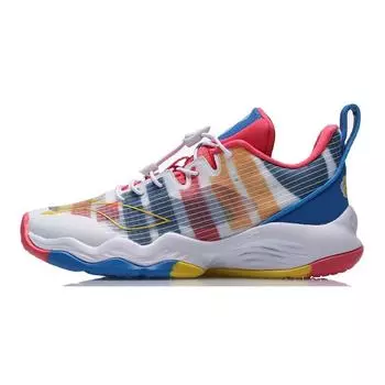 Li-Ning Кроссовки для баскетбола Cloud Sonic 8, детские, белые, синие, красные, YKBS046-41 36