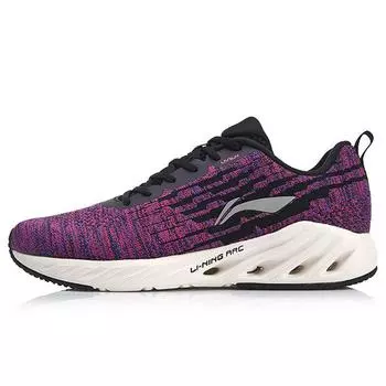 Li-Ning Кроссовки для бега Arc One-Piece Woven Rebound Shock Absorbing женские кроссовки черные фиолетовые ARHN102-3 35