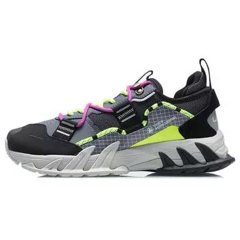 Li-Ning Кроссовки для бега Full Shape Ace Reflective, амортизирующие, прочные, с низким верхом, мужские кроссовки темно-серого цвета ARDR003-4 40