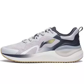 Li-Ning Кроссовки для бега с мягкой подошвой, устойчивые к скольжению, прочные, дышащие, легкие, с низким верхом, мужские, серые ARST081-2 41