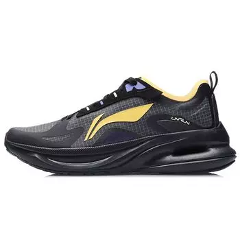 Li-Ning Кроссовки для бега с поддержкой и амортизацией, унисекс, цвет черный, желтый ARHR057-1 40
