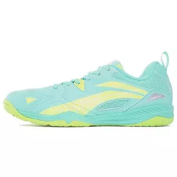 Li-Ning Кроссовки Eagle Eye 2.0 из синтетической кожи с амортизацией, нескользящие, износостойкие, с низким верхом, унисекс, зеленые APTT005-4 36