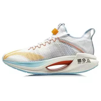 Li-Ning Кроссовки Essential Cushioning Non-Slip Durable Low-Toop для бега у мужчин белые синие желтые ARHR125-4 40