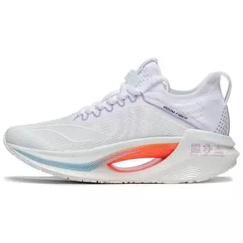 Li-Ning Кроссовки Essential Versatile Fabric Non-Slip Wear-Stick-Top Running Shoes Women sneakers White Blue Orange ARRT008-13 35