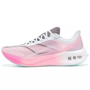 Li-Ning Кроссовки Feidian 3.0 Challenger с нескользящей подошвой, амортизирующей, износостойкой подошвой, женские, розовые, белые, ARMT038-6 36