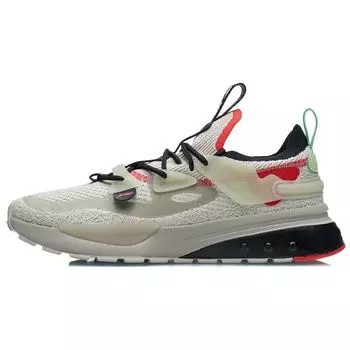 Li-Ning Кроссовки Jizhu Integrated Weave Trendy Casual Low-Toop для бега, мужские кроссовки, белые, серые, AGLR189-1 43