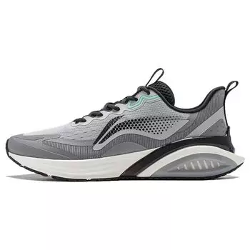 Li-Ning Кроссовки мужские с нескользящим верхом и прочным верхом с рисунком облаков, серо-белые ARST059-2 43