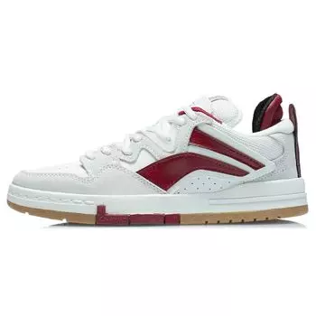 Li-Ning Кроссовки We Are Pro Non-Slip, износостойкие, низкие, женские, для скейтбординга, белые, серые, красные, AECR074-4 35