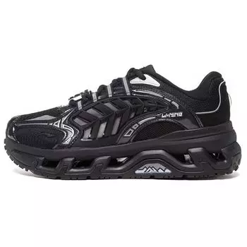 Li-Ning Кроссовки женские, износостойкие, дышащие, спортивные, повседневные, цвет Mountain Color, черные AGLS064-1 36