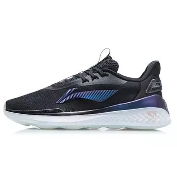 Li-Ning Кроссовки женские Unbounded 2 водонепроницаемые с интегрированным плетением, дышащие, с низким верхом, черные AFPR022-4 35
