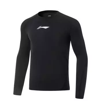 Li-Ning Круглый вырез пуловер влагоотводящая спортивная рубашка мужские топы AUDU063-1 M