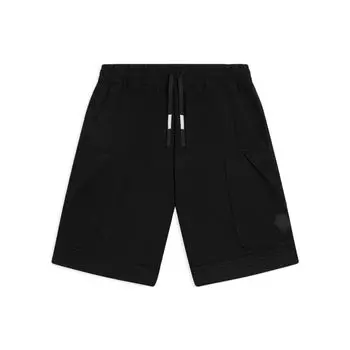 Li Ning Kung Fu Series, однотонные прямые свободные шорты на шнуровке, мужские брюки черного цвета AKSSA71-1 S