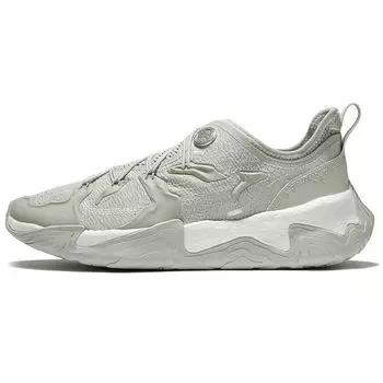 Li Ning Kung Fu X Легкие высокопрочные модные спортивные повседневные туфли мужские туфли светло-желтого серого цвета AGLS075-3 42