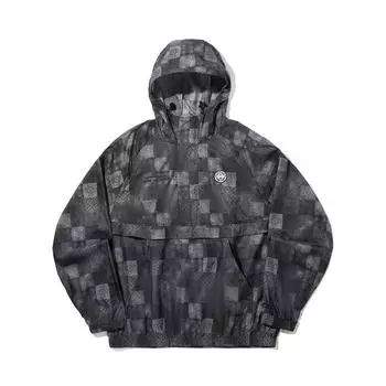 Li Ning Куртка с принтом по всей поверхности, мягкая, удобная, дышащая, универсальная, свободного кроя, мужская куртка AFDV989-3 S