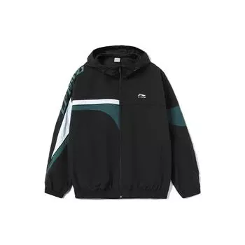 Li Ning Leaf Sports Trend Series Letter Повседневная куртка с капюшоном и длинным рукавом Мужская куртка черного цвета AFDU833-2 2XL